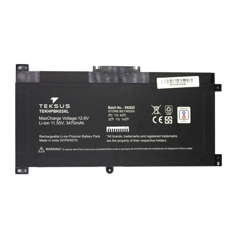 Teksus Laptop Battery Compatible For HP BK03XL view 2